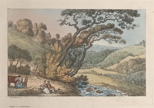 A Cornish View by Thomas Rowlandson, print, 1810