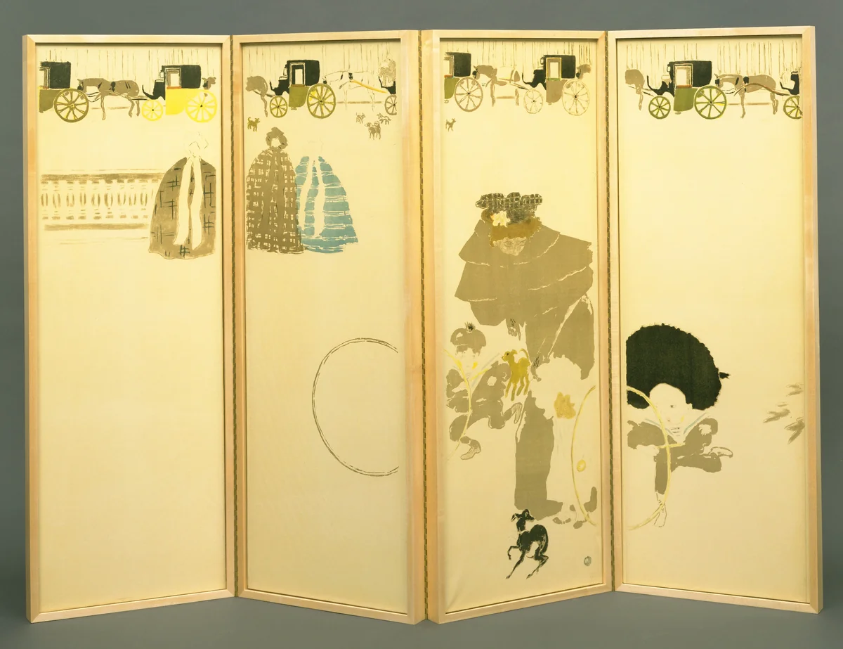 Nannies' Promenade, Frieze of Carriages (La Promenade des nourrices, frise de fiacres) by Pierre Bonnard, print, 1899