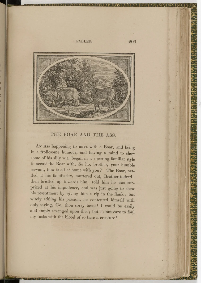 Headpiece (page 205) from The Fables of Aesop by Thomas Bewick, illustrated book, 1818