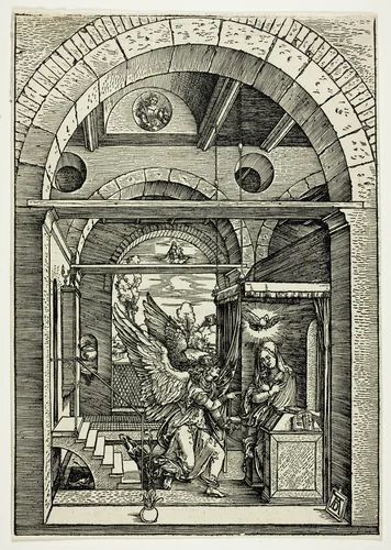 The Annunciation, from The Life of the Virgin by Albrecht Dürer, print, 1511