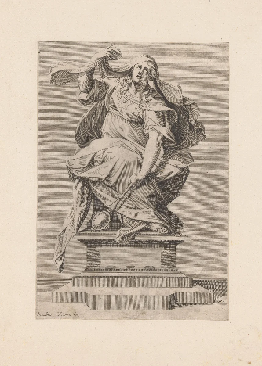 Voorzichtigheid by Francesco Villamena, print, 1576-1624