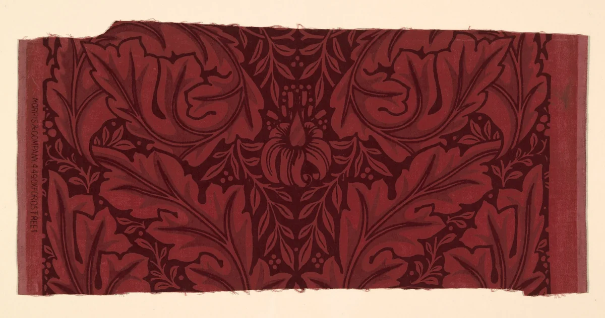 Acanthus by William Morris, textile, 1876
