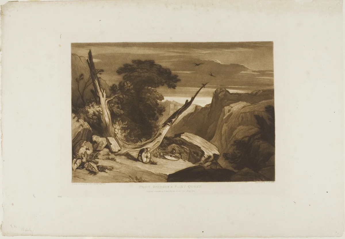 From Spenser's Fairy Queen, plate 36 from Liber Studiorum by Joseph Mallord William Turner, print, 1811