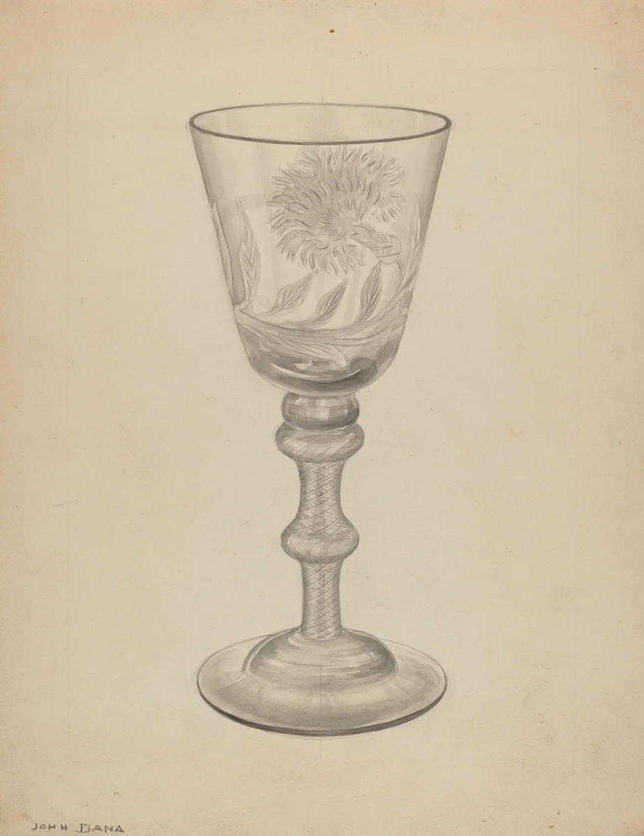 Goblet by John Dana, index of american design, 1935-1942