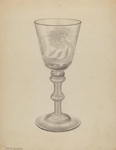 Goblet by John Dana, index of american design, 1935-1942
