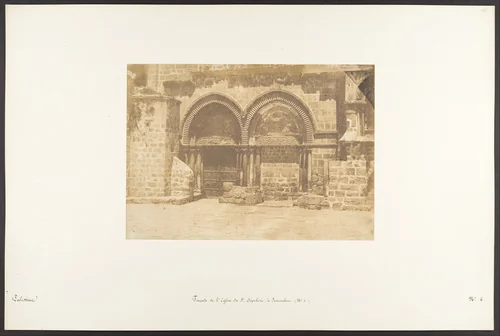 Façade de l'Eglise du St. Sépulcre, à Jérusalem (No. 1) by Maxime Du Camp, photograph, 1850