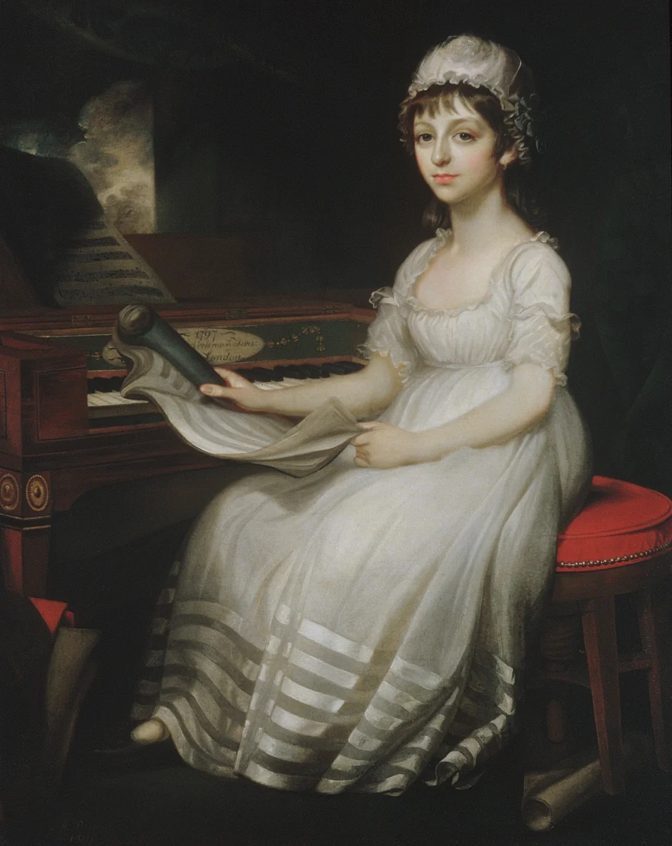 Portrait of a Young Woman by Mather Brown, artwork, 1801