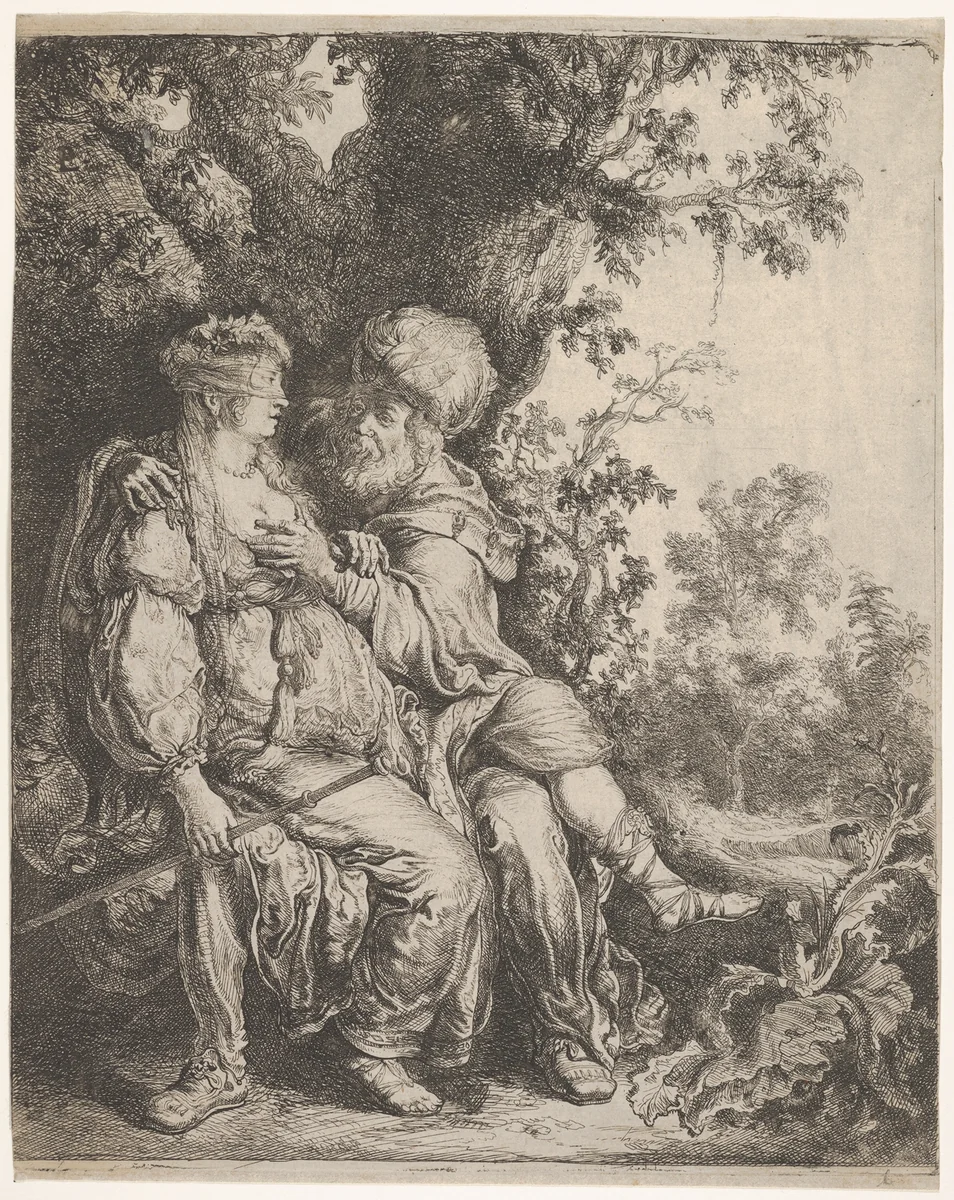 Judah and Tamar by Pieter Lastman, print, 1595-1633