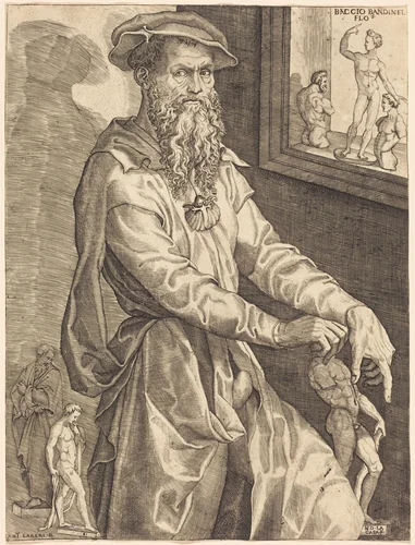 Baccio Bandinelli by Nicolò della Casa; Baccio Bandinelli, print, 1539-1549