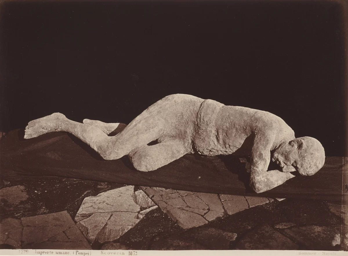 Impronte Umane, Pompei (Human Cast, Pompeii) by Giorgio Sommer, photograph, 1873