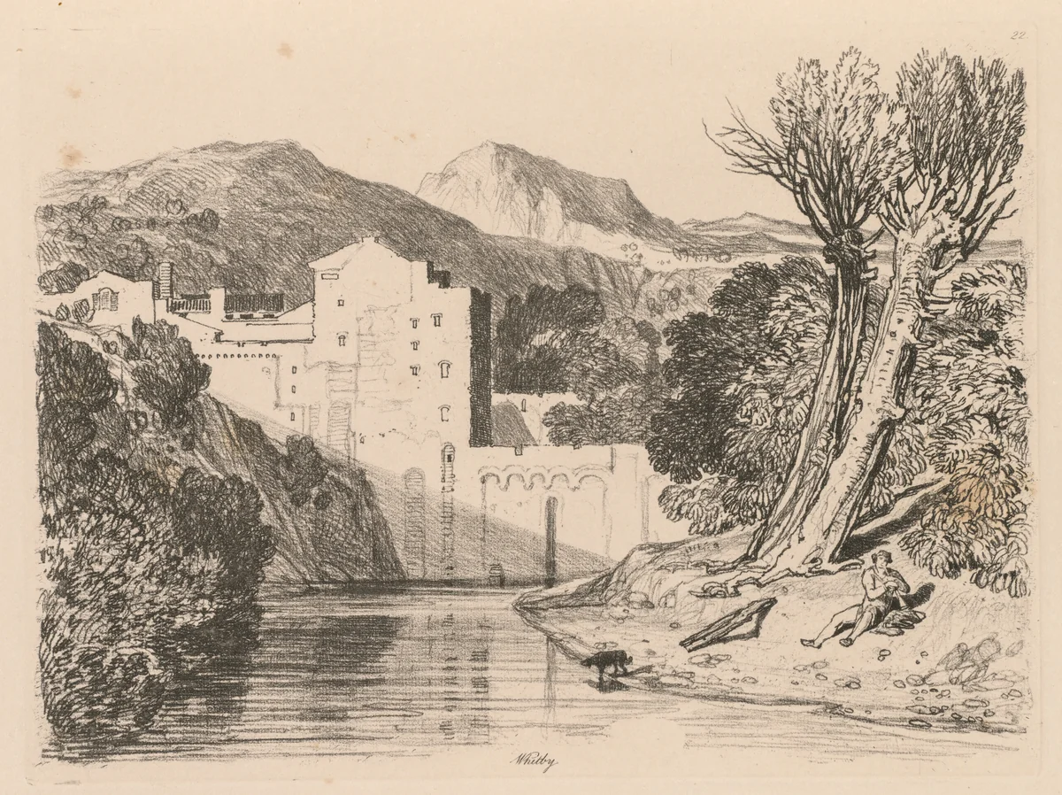 Liber Studiorum: Plate 22, Whitby by John Sell Cotman, book, 1838