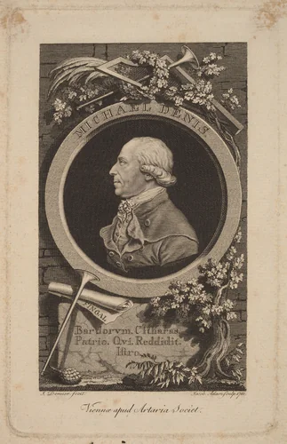 Johann-Michael Denis by Jacob Adam; Johann Donner, print, 1781