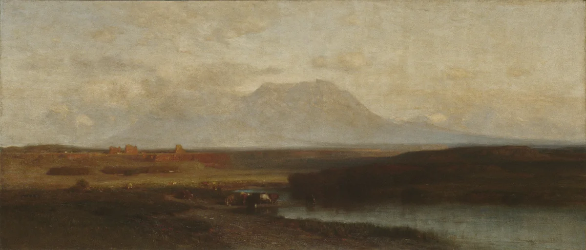Spanish Peaks, Southern Colorado, Late Afternoon by Samuel Colman, artwork, 1887