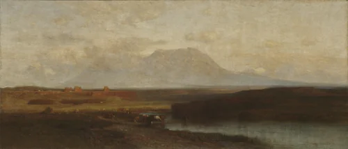Spanish Peaks, Southern Colorado, Late Afternoon by Samuel Colman, artwork, 1887