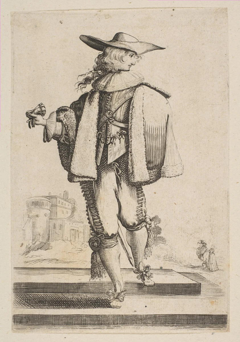 Gentleman with a Glove by anonymous, print, 1629