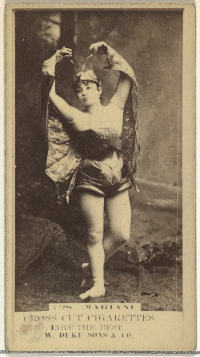 Mariani, from the Actors and Actresses series (N145-3) issued by Duke Sons & Co. to promote Cross Cut Cigarettes by W. Duke, Sons & Co., photograph, 1880-1889