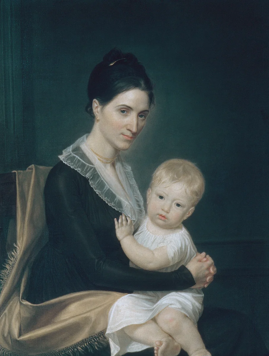 Mrs. Marinus Willett and Her Son Marinus, Jr. by John Vanderlyn, artwork, 1799-1802