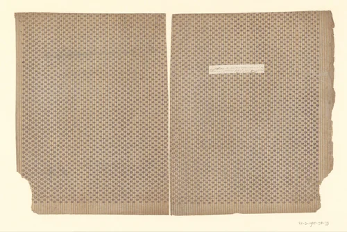 Twee bladen met strooipatroon van ovaal motief op doorlopend lijnenfond by anonymous, other, 1750-1900