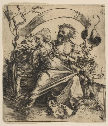 The Ravisher by Albrecht Dürer, print, 1495