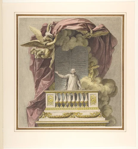 Design for a Pulpit by Augustin Pajou, drawing, 1745-1809