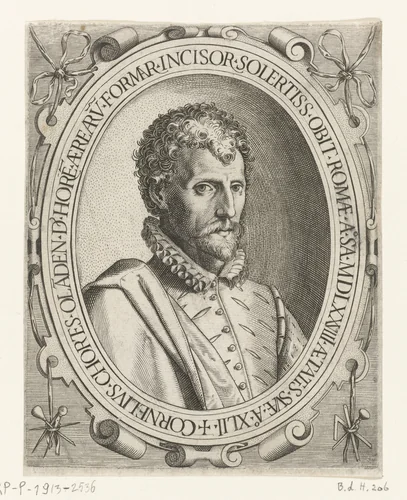 Portret van Cornelis Cort by anonymous, print, 1578