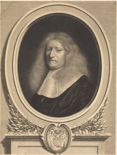 Guillaume de Brisacier by Antoine Masson; Nicolas Mignard, print, 1664