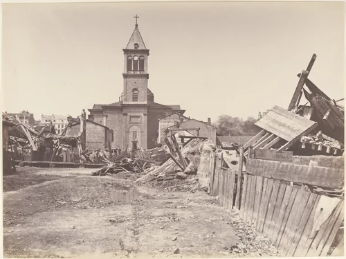 The Floods of 1856, Church of Saint-Pothin, Lyon by Edouard Baldus, photograph, 1856