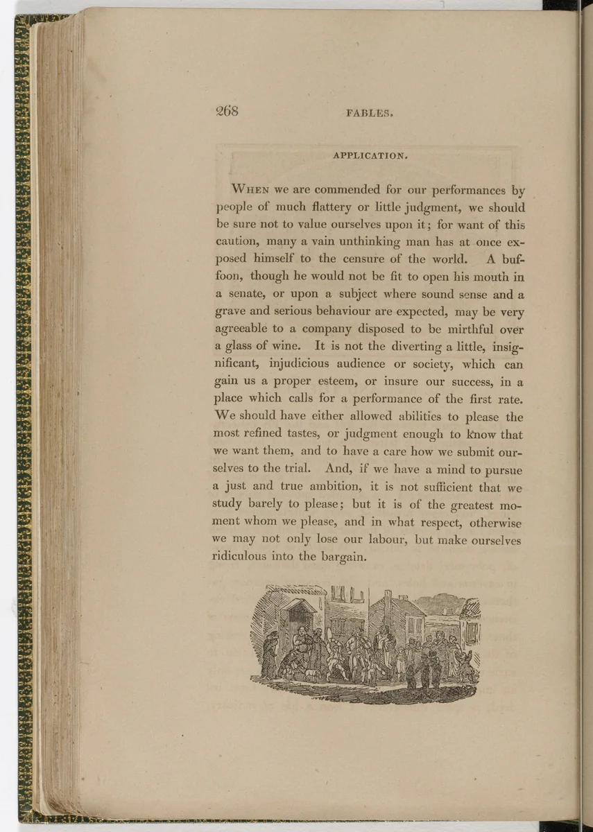 Tailpiece (page 268) from The Fables of Aesop by Thomas Bewick, illustrated book, 1818