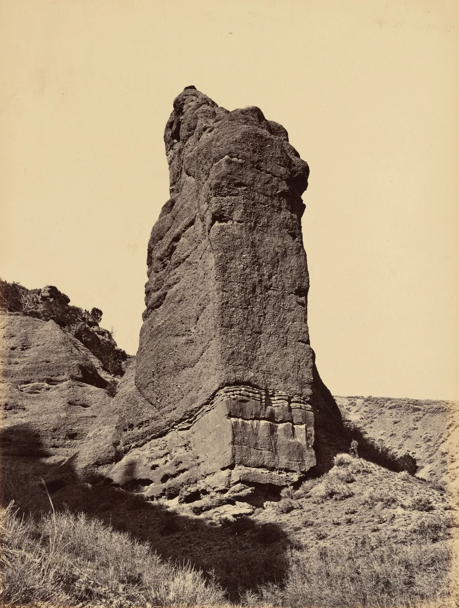Plate 31. Monument Rock, Mouth of Echo Canon by Andrew Joseph Russell, photograph, 1869