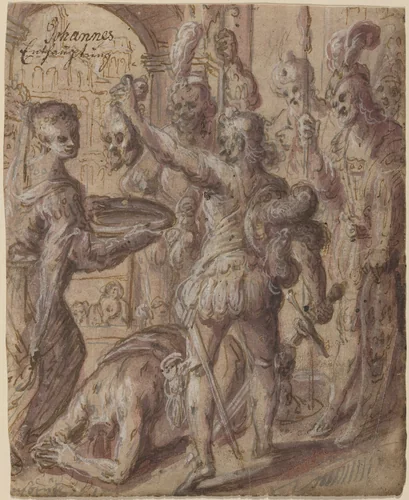 The Beheading of Saint John the Baptist by Hans Stutte, drawing, 1617