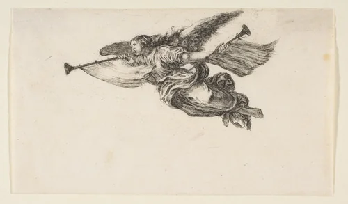 Fame by Stefano della Bella, print, 1649-1650