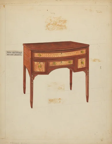 Desk by Arthur Johnson, index of american design, 1935-1942