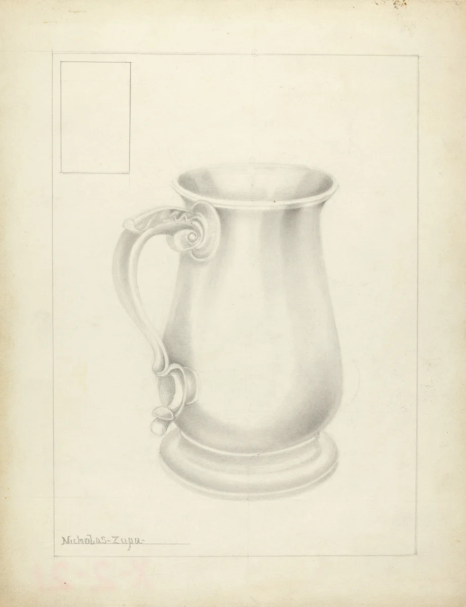 Silver Mug by Nicholas Zupa, index of american design, 1938