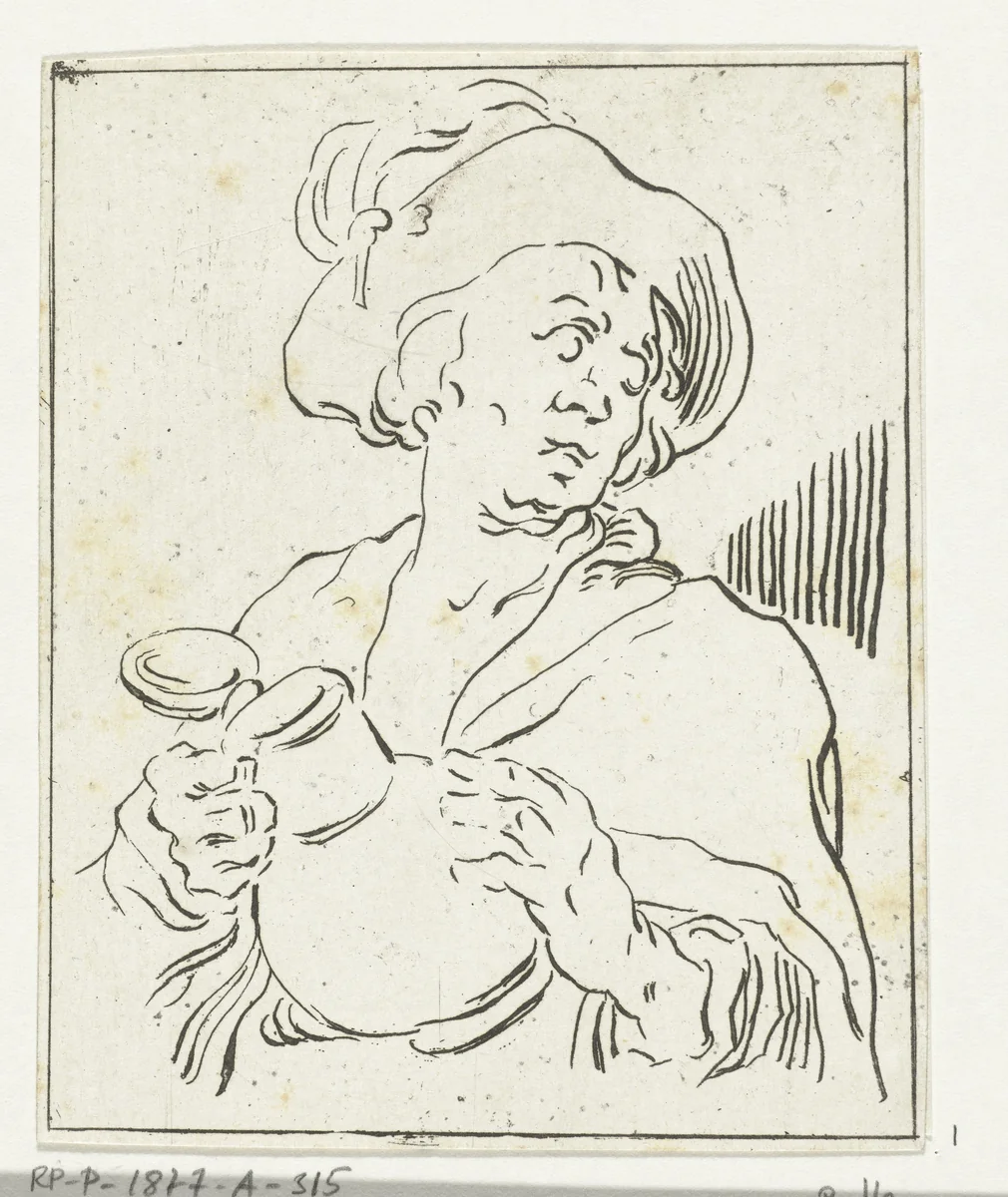 Man met kruik by Anthonie van den Bos, print, 1778-1838