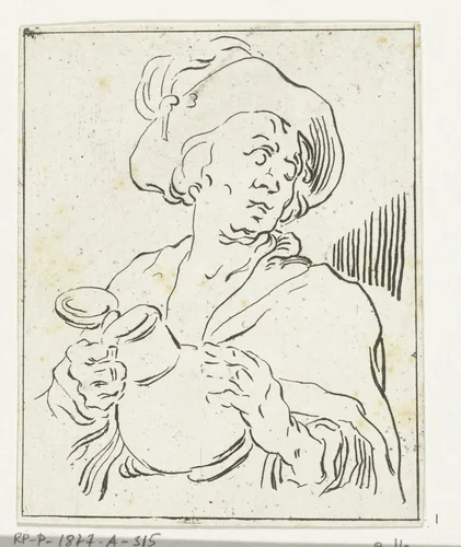 Man met kruik by Anthonie van den Bos, print, 1778-1838