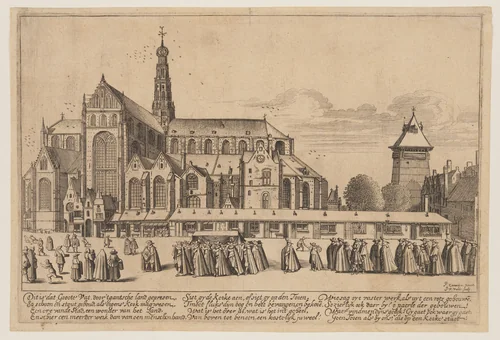 The Church of St Bavo in Haarlem by Jan van de Velde Pieter Saenredam, print, 1628