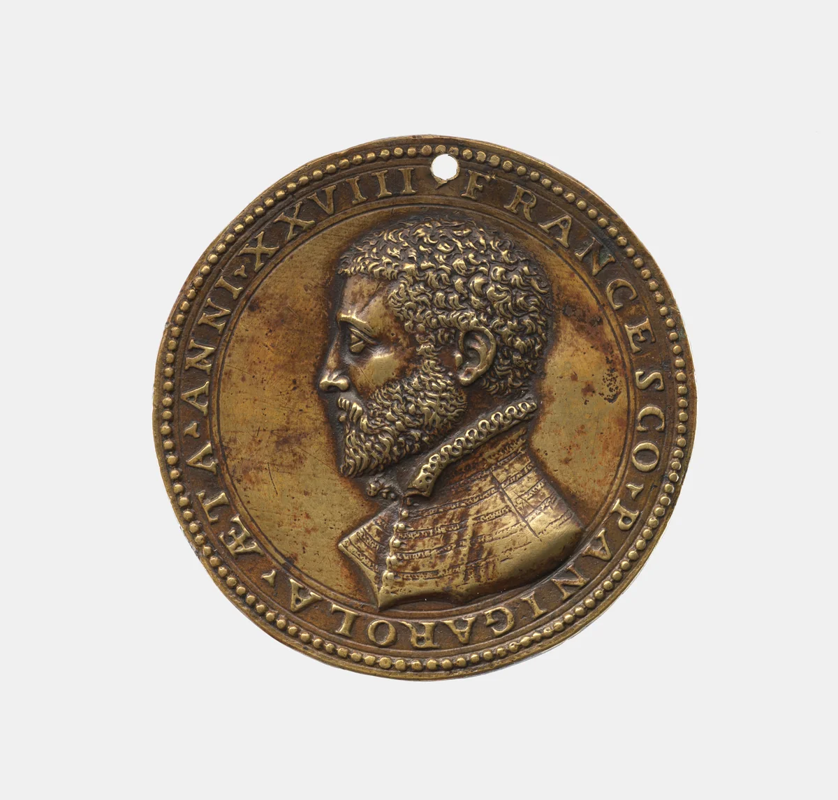 Francesco Panigarola 1548-94, Bishop of Asti 1587 by Unknown, metalwork, 1571-1581