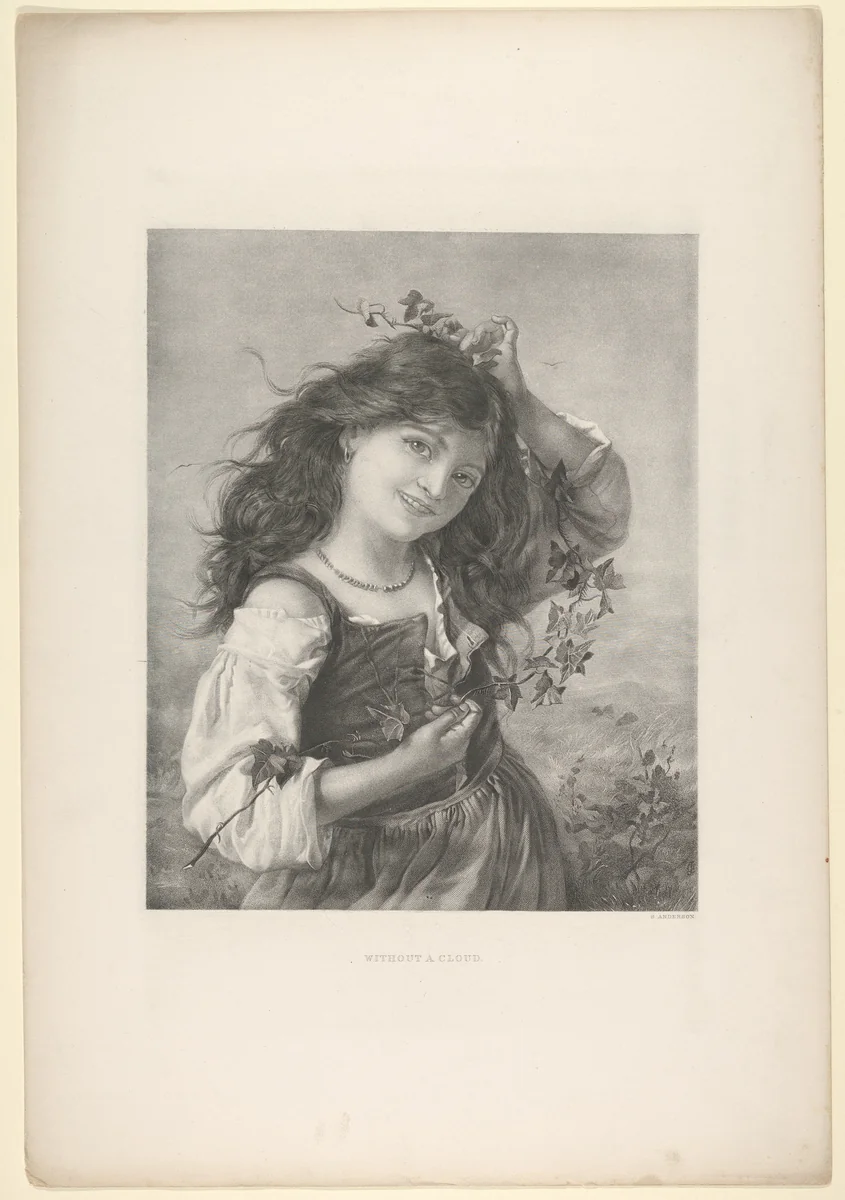 Without a Cloud by Sophie Anderson, print, 1870-1903
