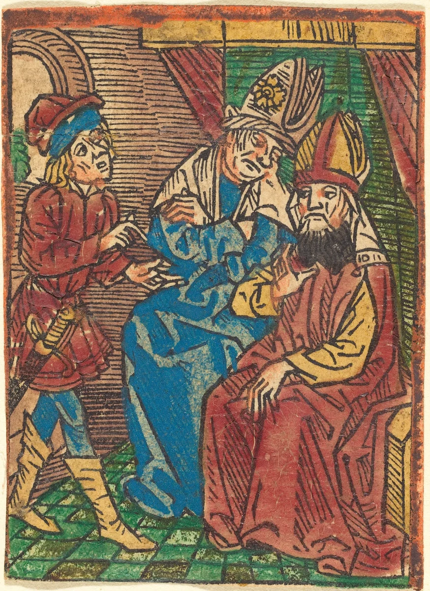 Council of High Priests by German 15th Century, print, 1490