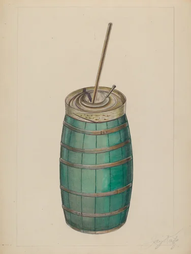 Butter Churn by Jay Katz, index of american design, 1937