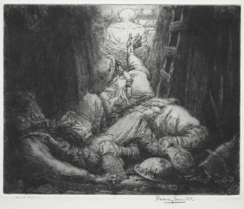 Dance of Death: Death Refuses by Percy John Delf Smith, print, 1919