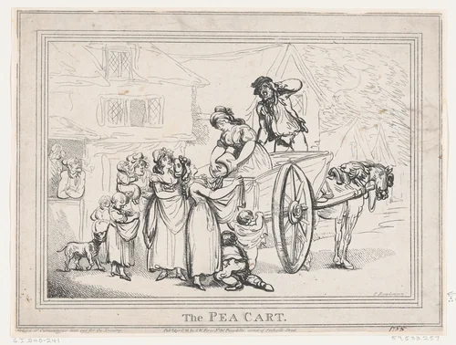 The Pea Cart by Thomas Rowlandson, print, 1788