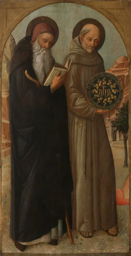 Saint Anthony Abbot and Saint Bernardino of Siena by Jacopo Bellini, painting, 1459