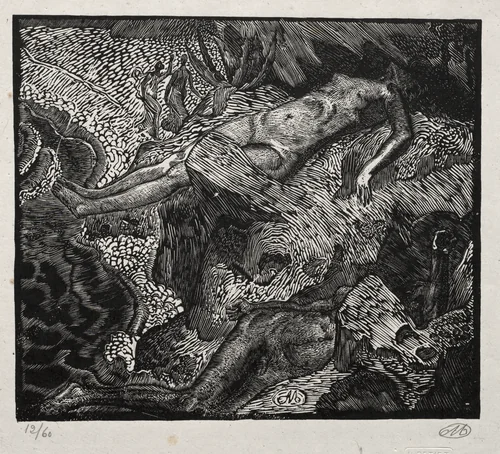 Hero and Leander by Aristide Maillol, print, 1893-1894