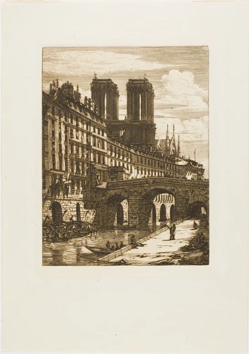Le Petit Pont, Paris by Charles Meryon, print, 1850