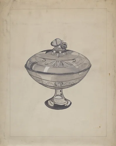 Glass Compote by Katherine Hastings, index of american design, 1936