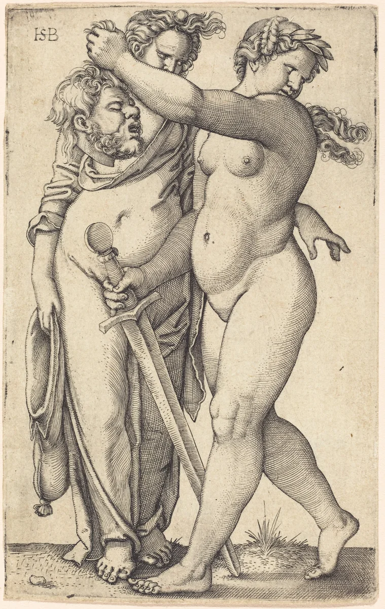 Judith Walking to the Left, and Her Servant by Sebald Beham, print, 1500-1550