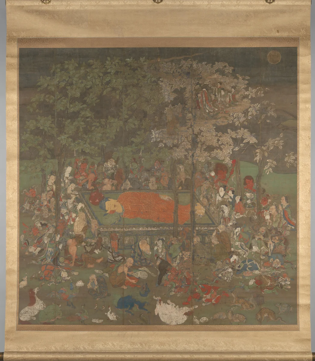The Death of Buddha by anonymous, painting, 1400-1600