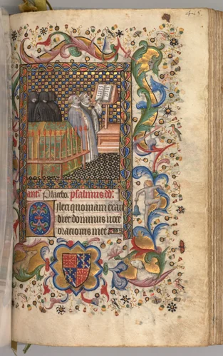 Hours of Charles the Noble, King of Navarre (1361-1425): fol. 202r, Office of the Dead by Master of the Brussels Initials and Associates, book, 1400-1410