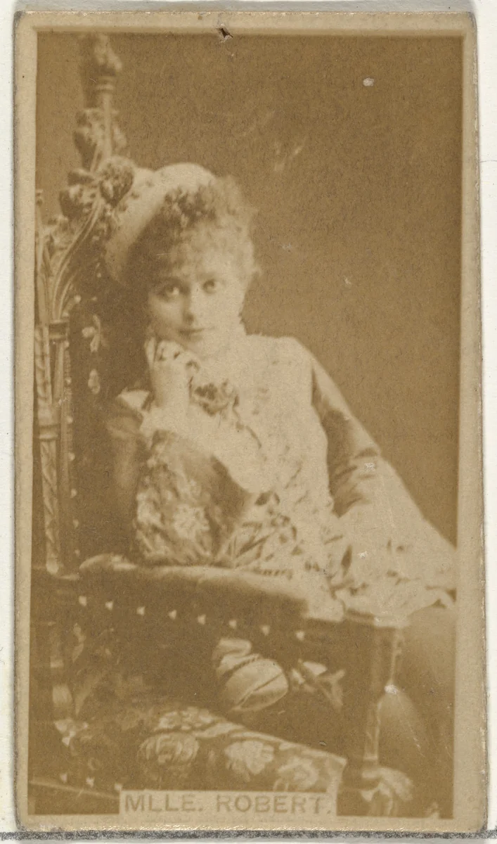 Mlle. Robert, from the Actors and Actresses series (N145-8) issued by Duke Sons & Co. to promote Duke Cigarettes by W. Duke, Sons & Co., photograph, 1890-1895